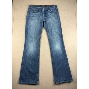 7 For All‎ Mankind Jeans Women's 28 Blue Bootcut Denim Low Rise USA Made